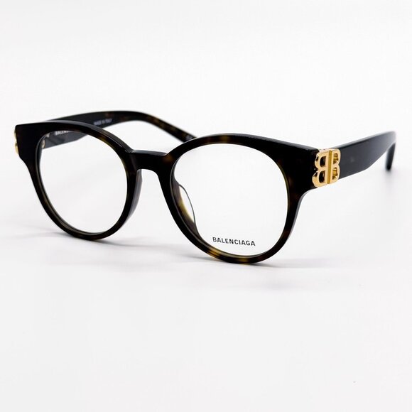 NEW BALENCIAGA EYEGLASSES BB0173O 002 ROUND HAVANA WOMEN EYEWEAR BALENCIAGA - Picture 4 of 10